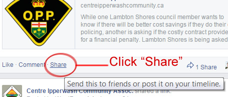 Click on "Share"