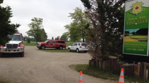 Officials continue to investigate naturally occurring gases being released from the ground in an area of the Indian Hill Golf Course north of Forest, Ont. on Thursday, June 18, 2015. (Sean Irvine / CTV London)