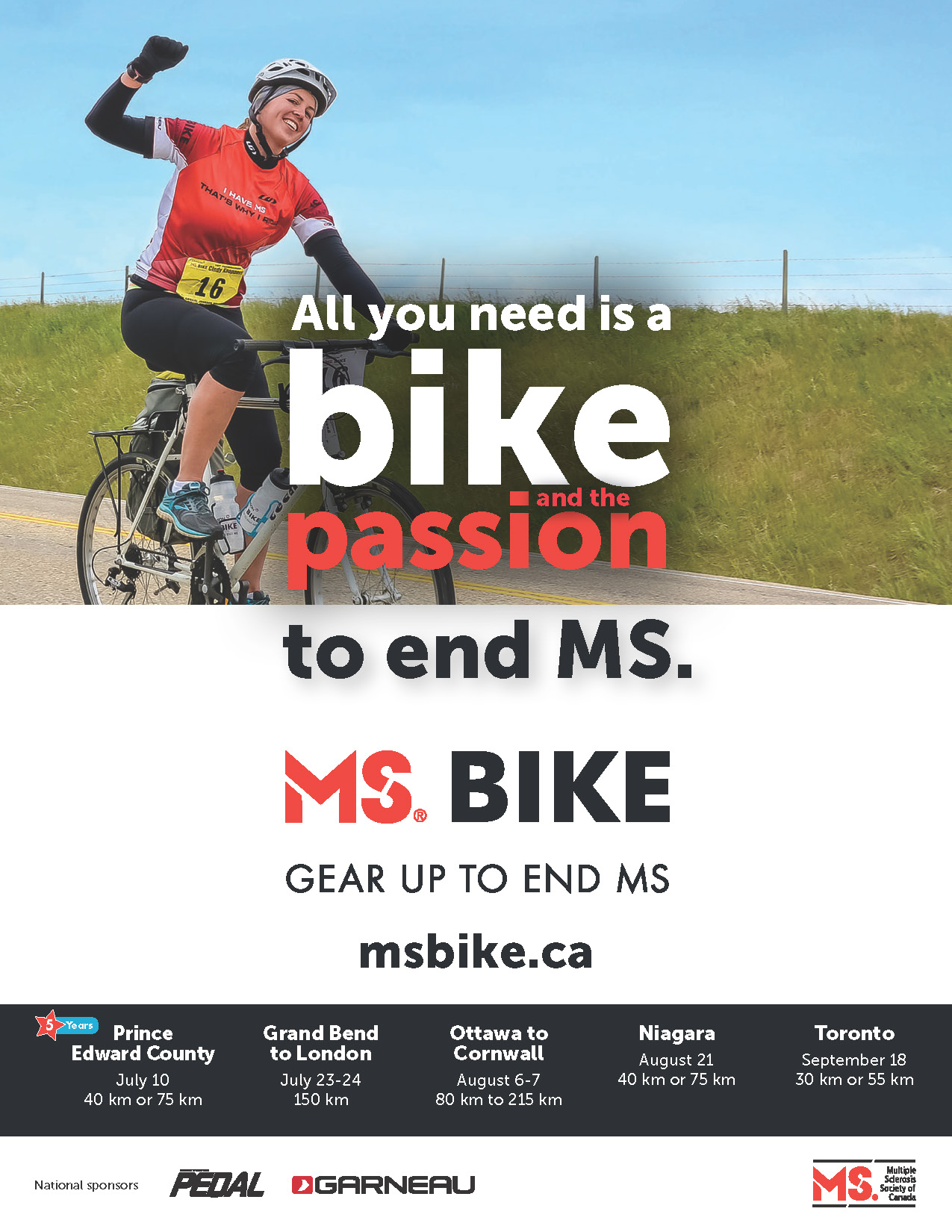 when is the ms bike tour