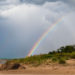 rainbow over beach