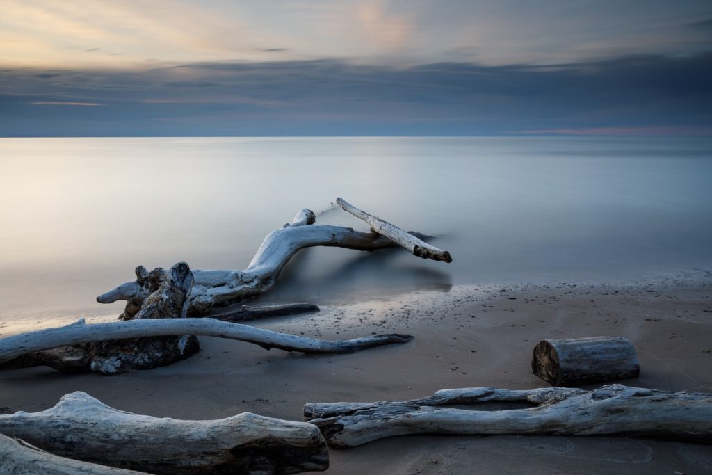 Beautiful grey coloured shoreline